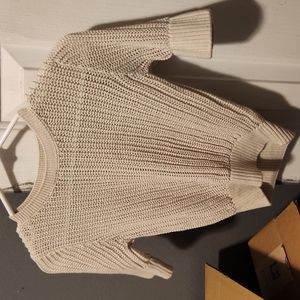 White Sweater Crop Top